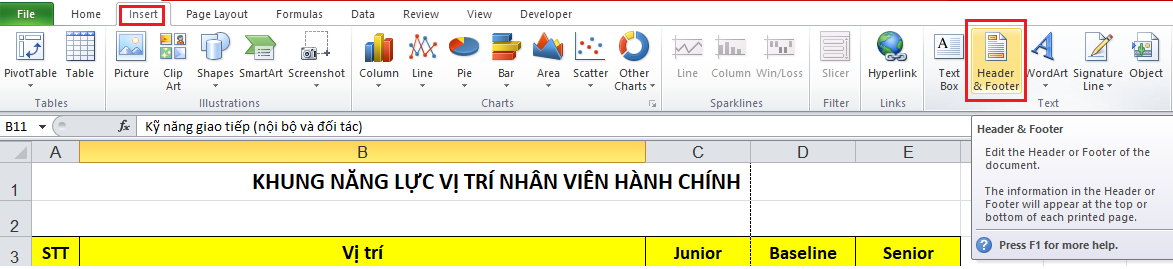 Cách chèn watermark với logo và hình ảnh chìm trong Excel 2