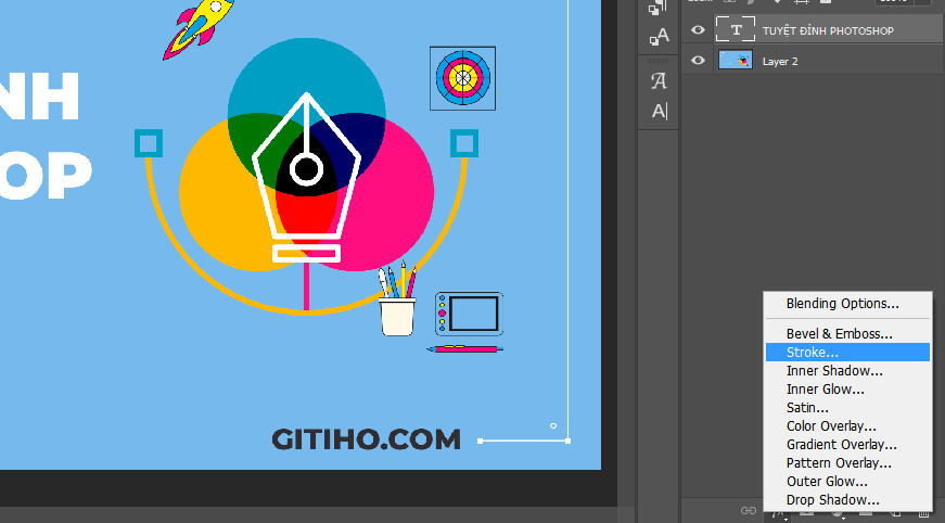 Viền chữ trong Photoshop và Illustrator 1